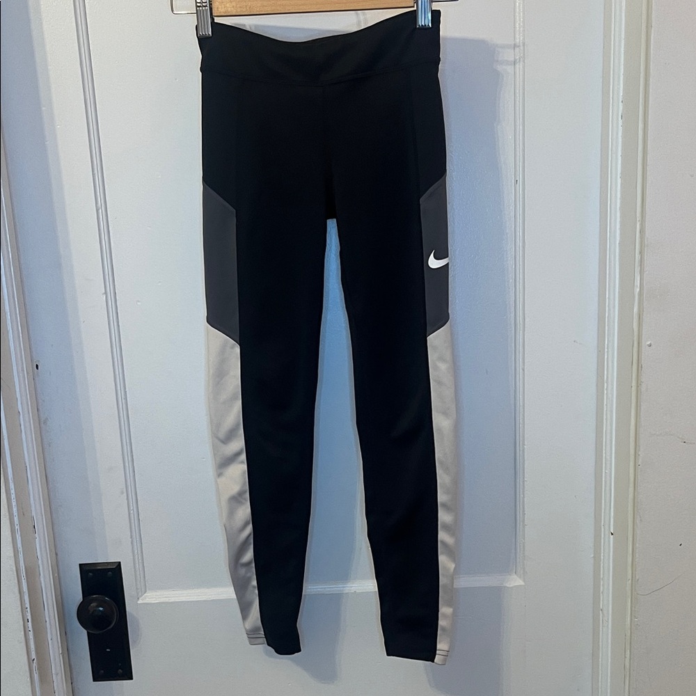 Nike Kids Black and White Leggings